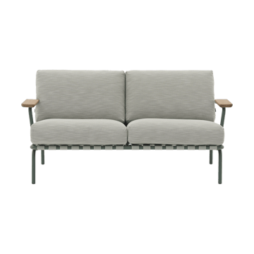 Canapé Settle 2 places - Ribbed Weave 2 Dark green - Muuto