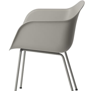 Chaise avec accoudoirs Fiber tube base - Remix 133-grey - Muuto