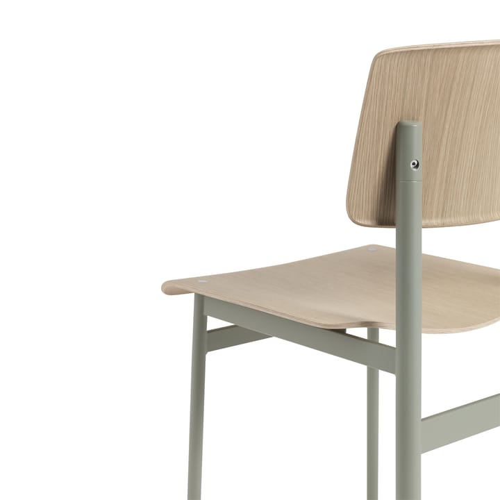 Chaise Loft Chair, dusty green-chêne Muuto