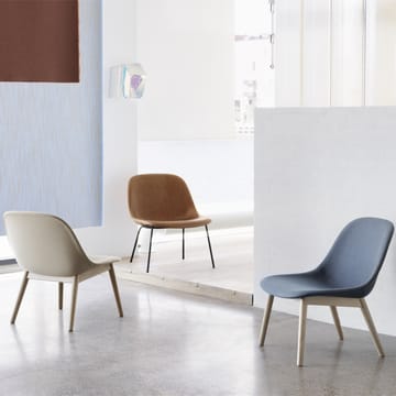 Chaise Lounge Fiber avec pieds en chêne - Steelcut trio 236 - Muuto