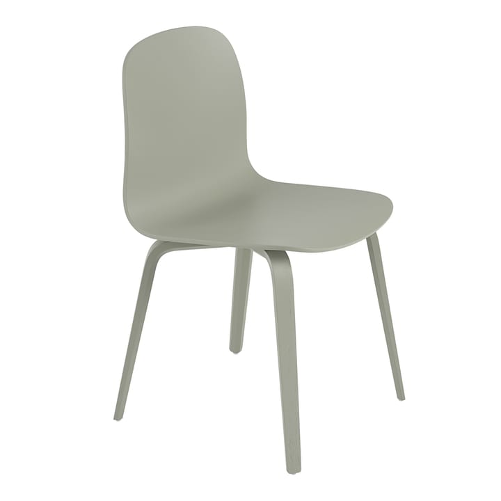 Chaise Visu Chair base en bois - Dusty green - Muuto