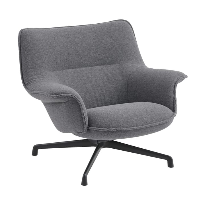 Fauteuil bas Doze base pivotante - Ocean 80-anthracite black - Muuto