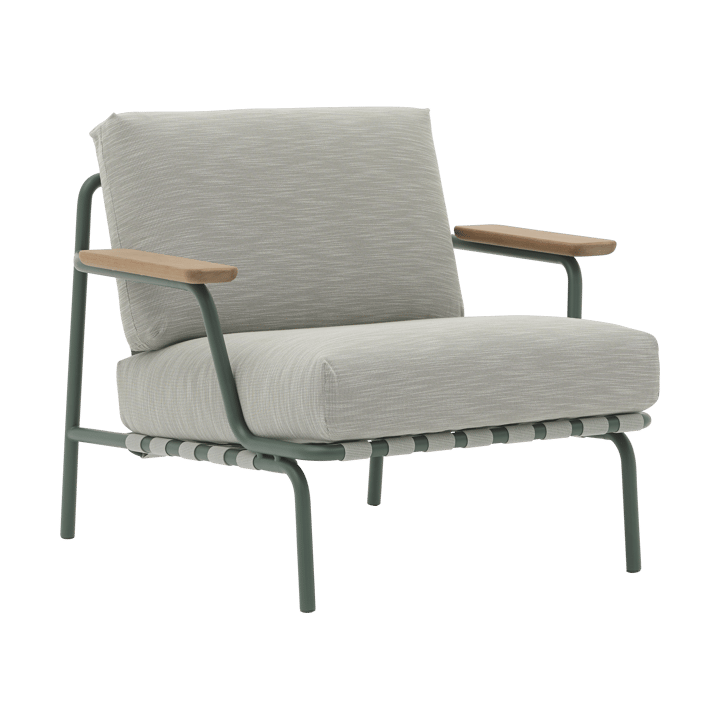 Fauteuil lounge Settle Lounge Chair - Ribbed Weave 2 Dark green - Muuto