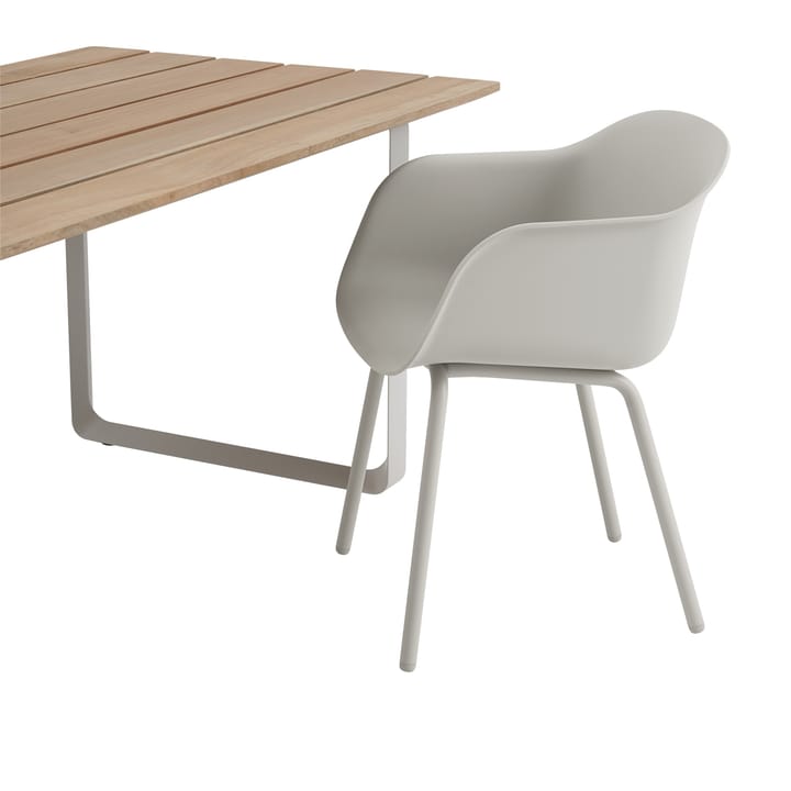 Table 70/70 Outdoor 225x90 cm avec structure en acier gris Muuto