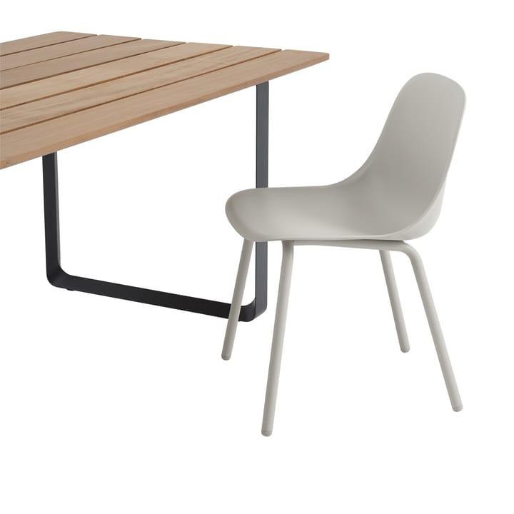 Table 70/70 Outdoor 225x90 cm avec structure en acier noir Muuto