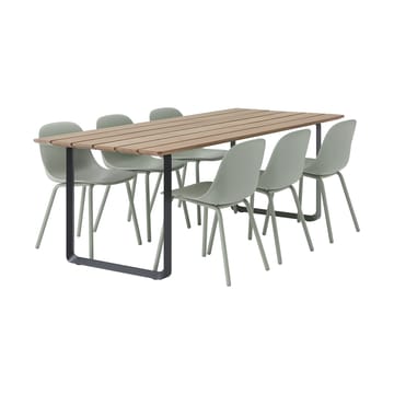 Table 70/70 Outdoor 225x90 cm avec structure en acier noir - undefined - Muuto