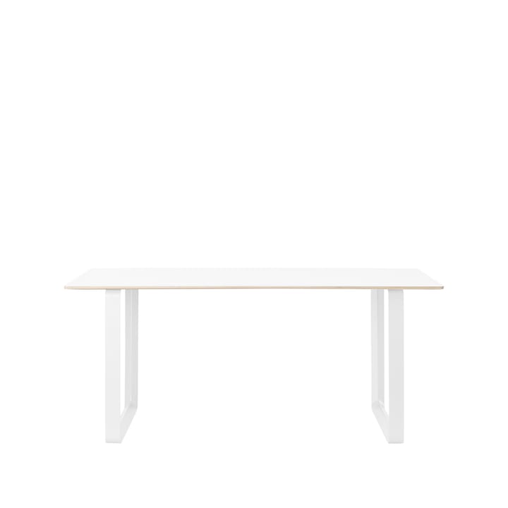 Table à manger 70/70 170x85 cm - White laminate-Plywood-White - Muuto