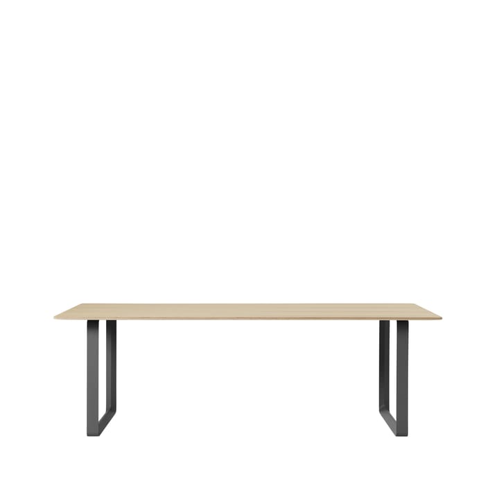 Table à manger 70/70 225x90 cm - Oak veneer-Plywood-Black - Muuto