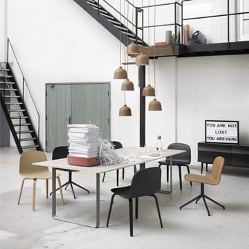 Table à manger 70/70 255x108 cm - White laminate-Plywood-Black - Muuto