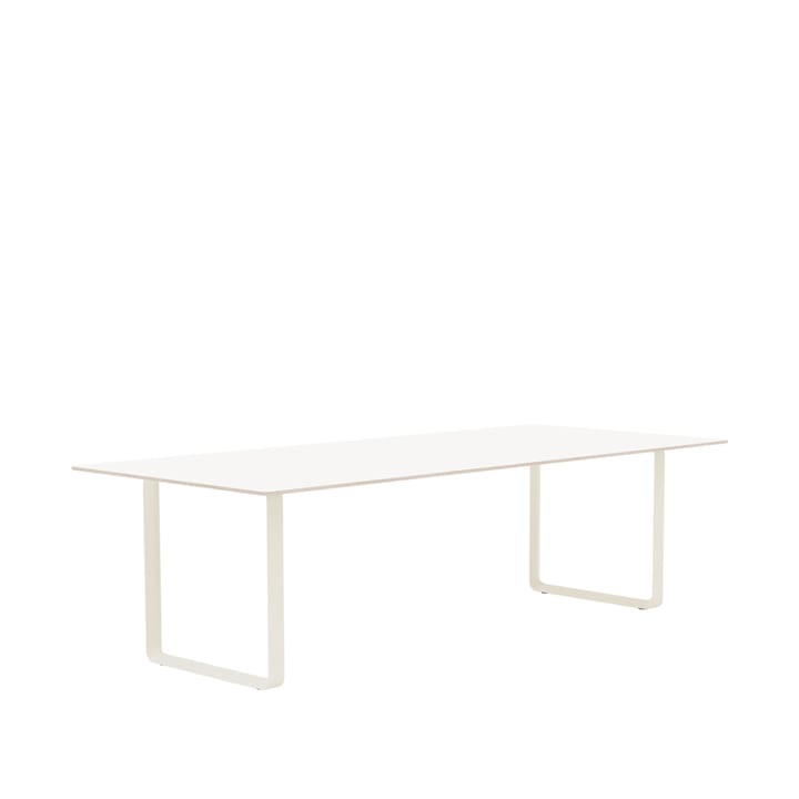 Table à manger 70/70 255x108 cm - White laminate-Plywood-Sand - Muuto