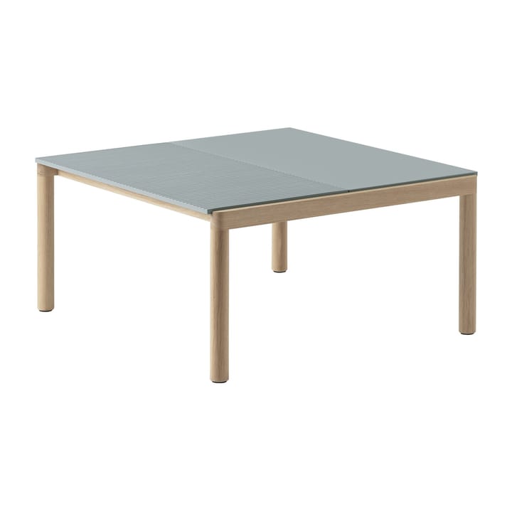 Table basse Couple 1 Plain-1 Wavy 80x84x40 cm - Pale blue-oak - Muuto