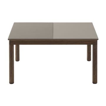 Table basse Couple 1 Plain-1 Wavy 80x84x40 cm - Taupe-dark oiled oak - Muuto