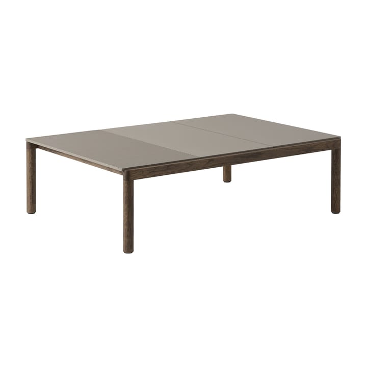 Table basse Couple 2 Plain-1 Wavy 120x84x35 cm - Taupe-dark oiled oak - Muuto