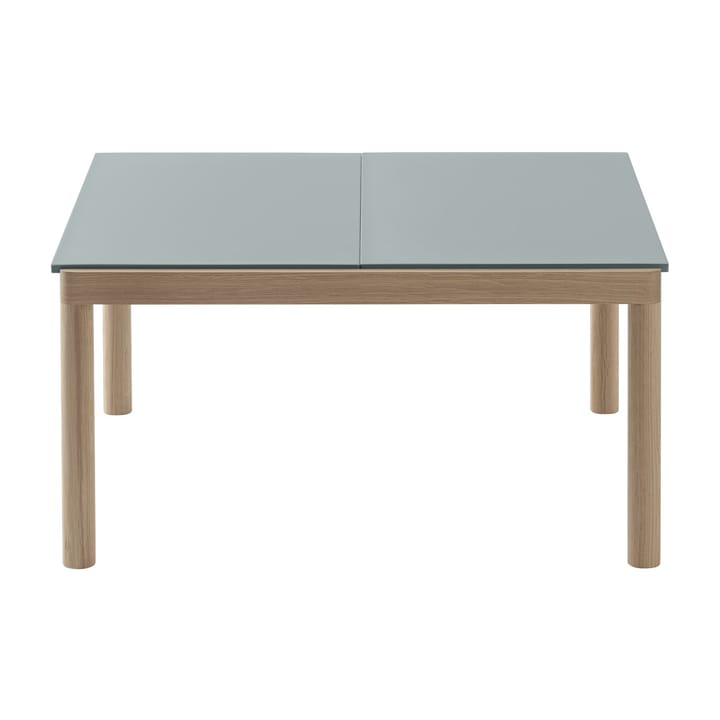 Table basse Couple 2 Plain 80x84x40 cm, Pale blue-oak Muuto