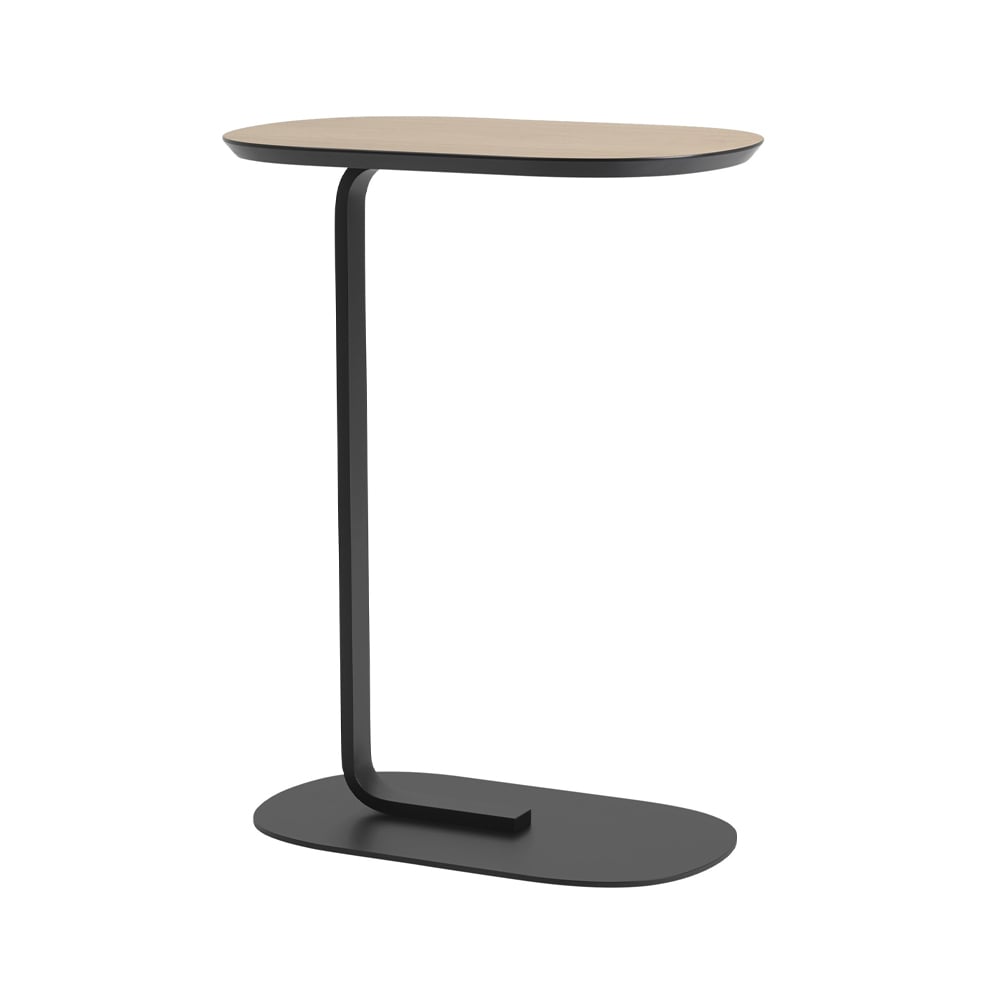 Muuto Table d"'appoint Relate H: 73,5 cm Oak veneer-Black