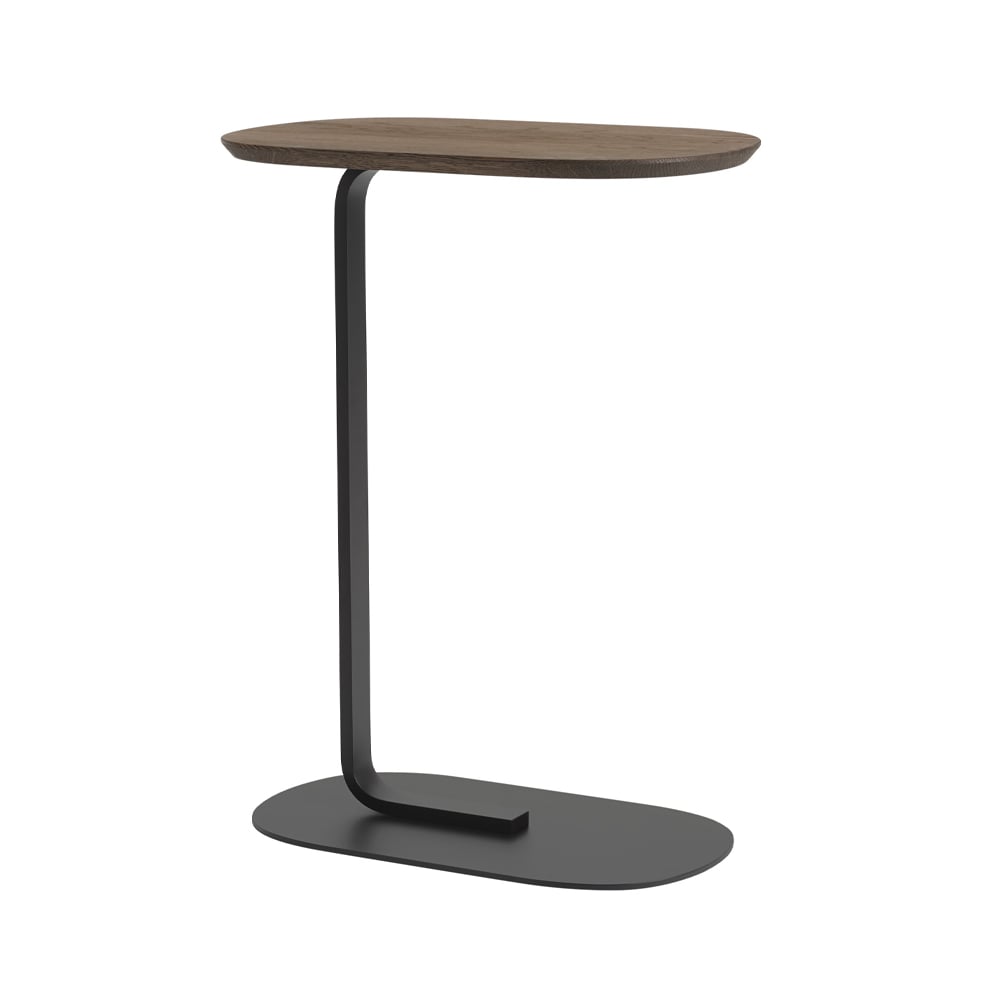 Muuto Table d"'appoint Relate H: 73,5 cm Smoked oak-Black