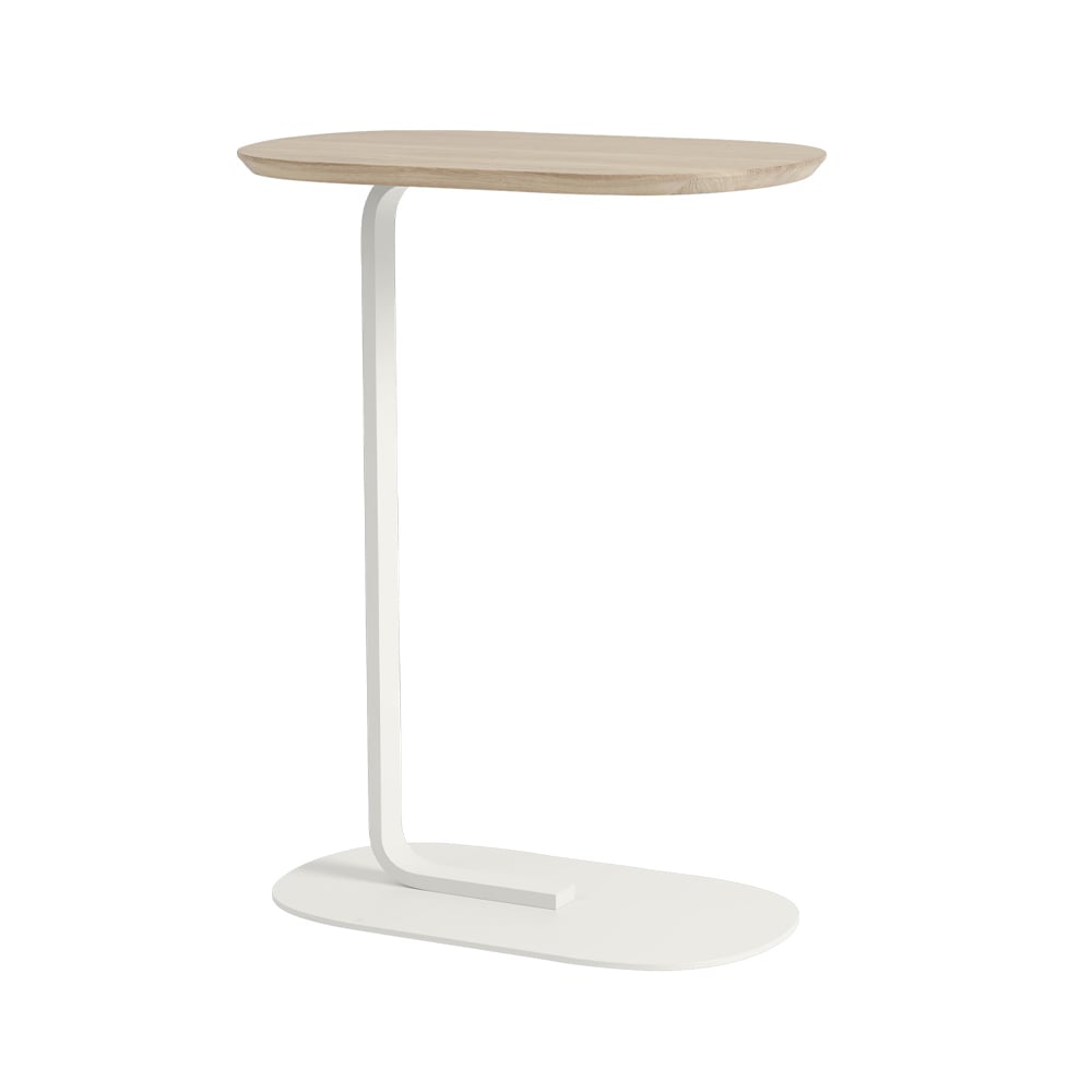 Muuto Table d"'appoint Relate H: 73,5 cm Solid oak-Offwhite