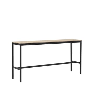 Table de bar Base High - oak, structure noire, bord en contreplaqué, l50 L190 H95 - Muuto