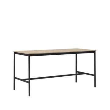 Table de bar Base High - oak, structure noire, bord en contreplaqué, l85 L190 H95 - Muuto