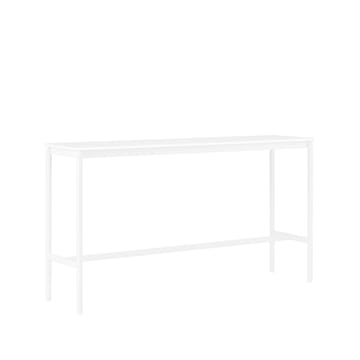 Table de bar Base High - white laminate, structure blanche, bord en ABS, l50 L190 H105 - Muuto