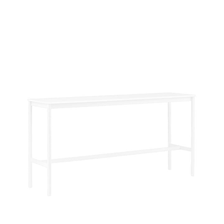 Table de bar Base High, white laminate, structure blanche, bord en ABS, l50 L190 H95 Muuto