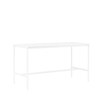 Table de bar Base High - white laminate, structure blanche, bord en ABS, l85 L190 H105 - Muuto