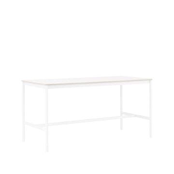 Table de bar Base High - white laminate, structure blanche, bord en contreplaqué, l85 L190 H95 - Muuto