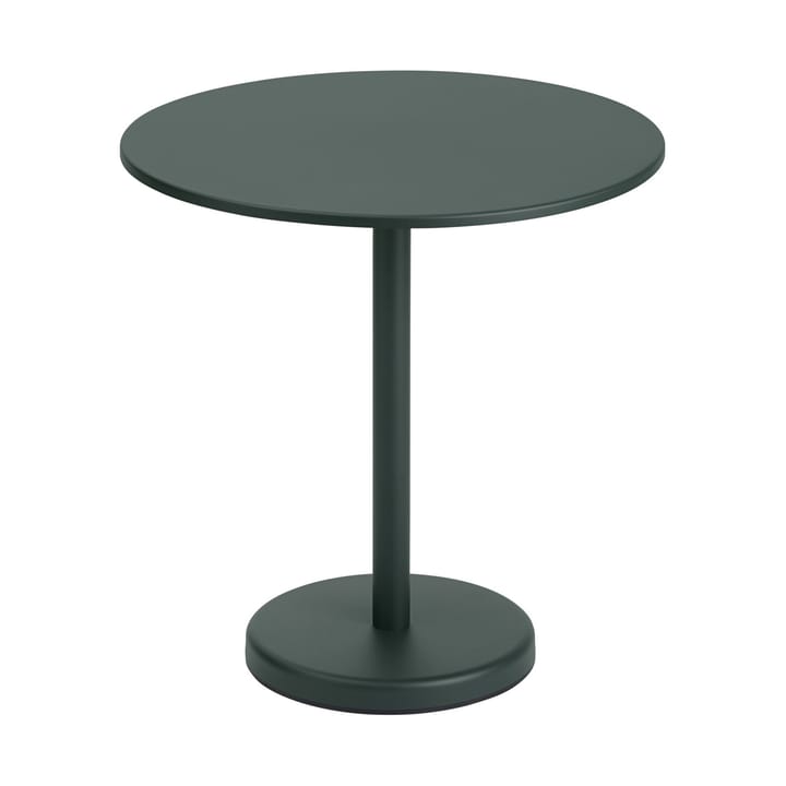 Table en acier Linear Ø70 cm - Dark green - Muuto