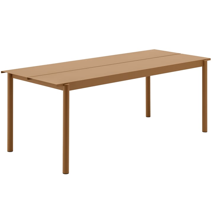 Table en acier Linear steel table 200 cm - Burnt orange - Muuto