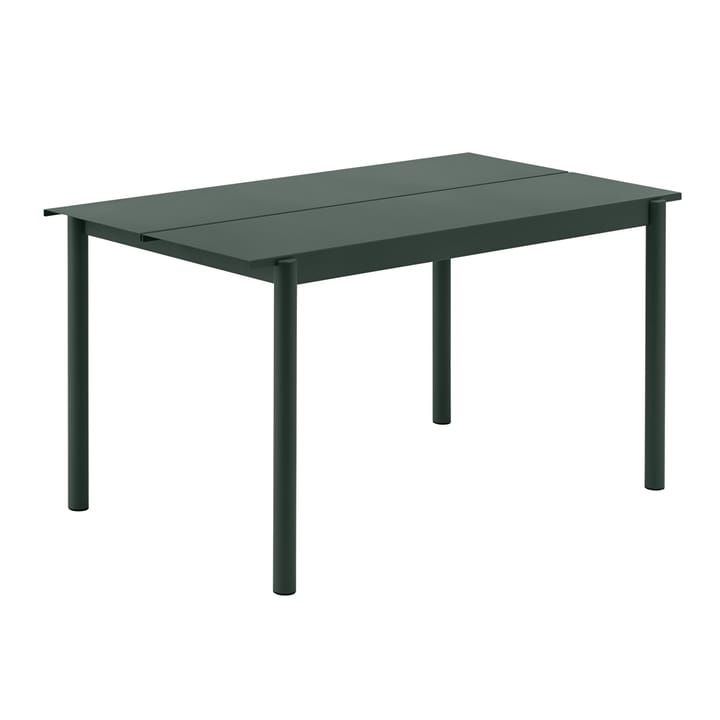 Table Linear steel table 140x75 cm - Dark green - Muuto