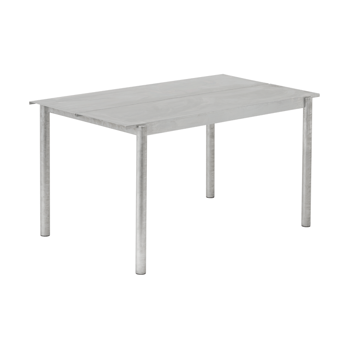 Table Linear steel table 140x75 cm - Warm galvanized steel - Muuto