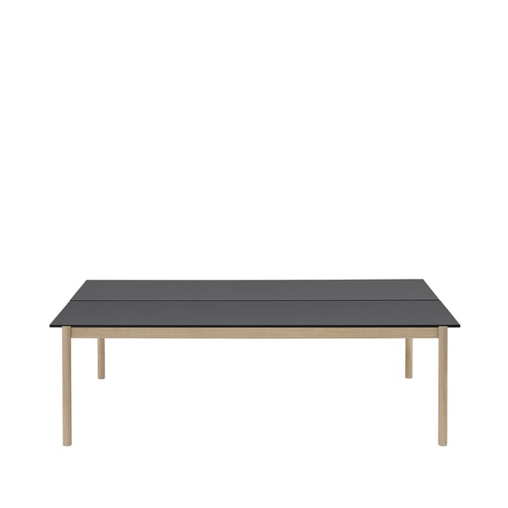 Table Linear System 142x240 cm - Black nanolaminate-Black-Oak - Muuto