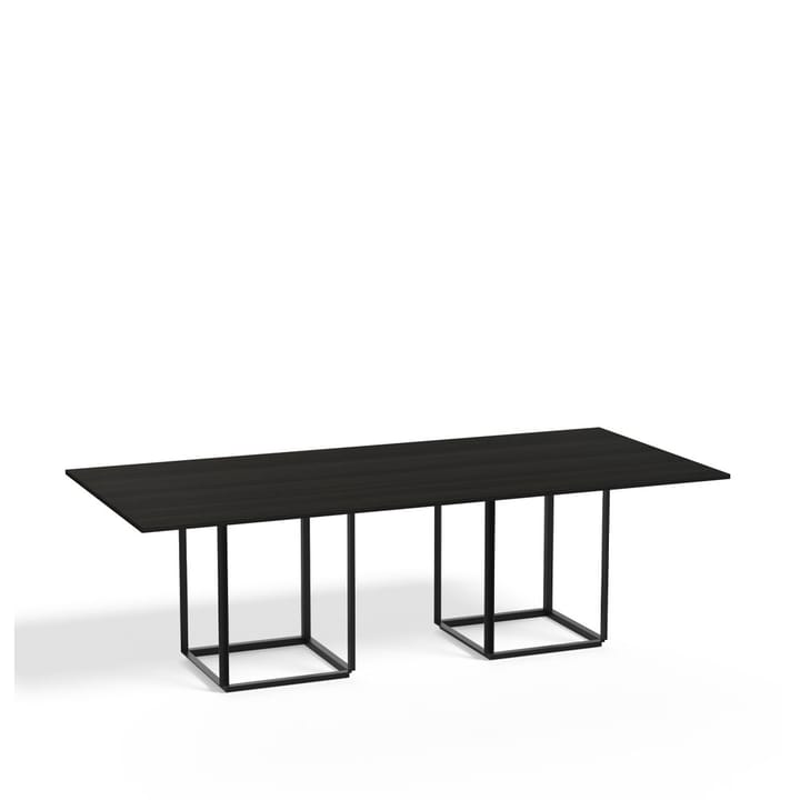 Table à manger rectangulaire Florence, black ash, structure noire New Works