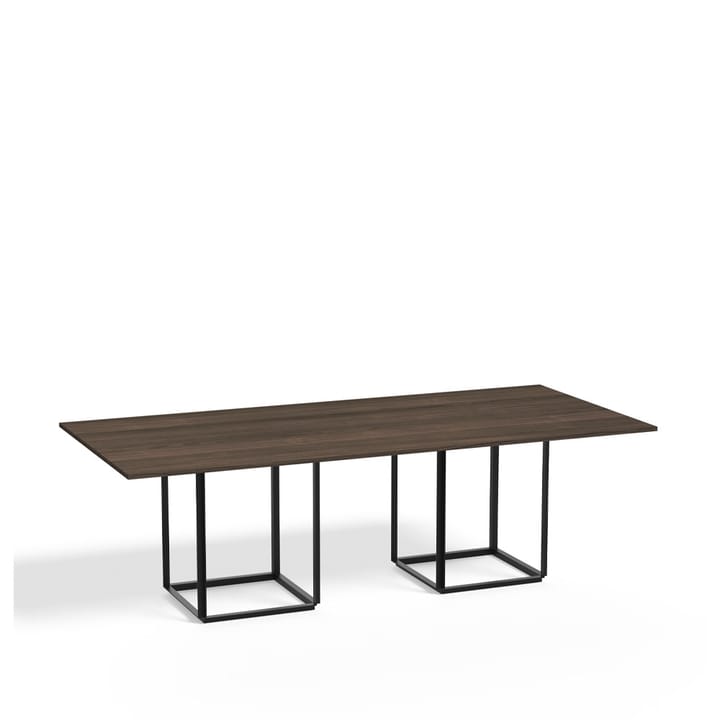 Table à manger rectangulaire Florence, walnut, structure noire New Works