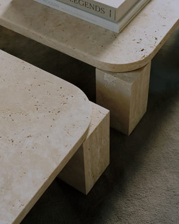 Table basse Atlas 60x60 cm - Unfilled Travertine - New Works