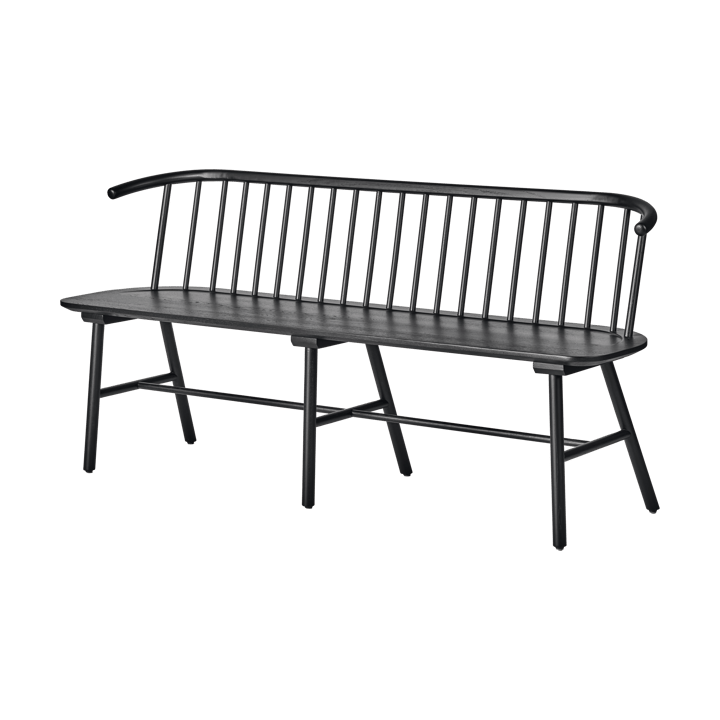 Banc avec dossier VIOR - Chêne laqué noir - NJRD