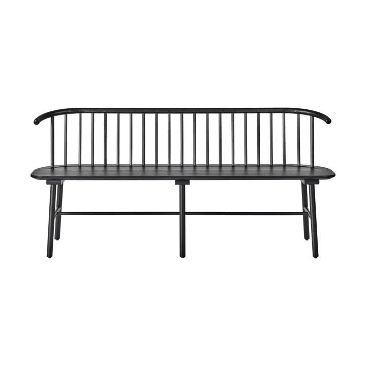 Banc avec dossier VIOR, Chêne laqué noir NJRD