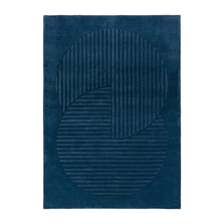 Tapis en laine Levels circles bleu - 170x240 cm - NJRD