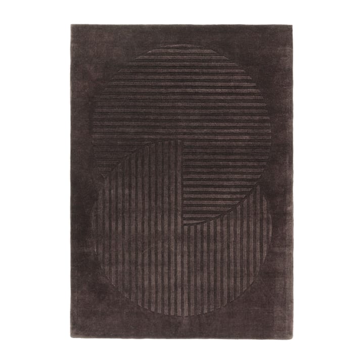 Tapis en laine Levels circles marron - 170x240 cm - NJRD