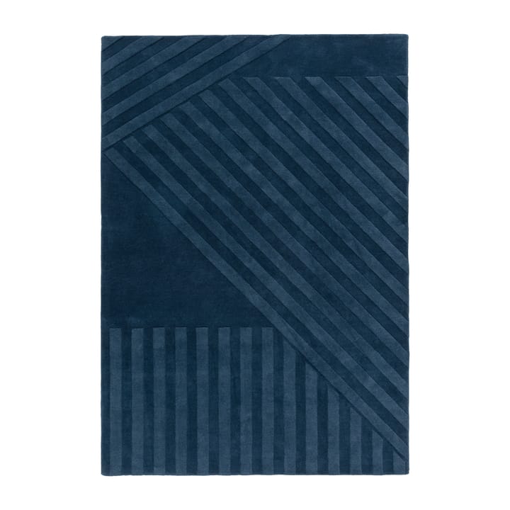 Tapis en laine Levels stripes bleu - 170x240 cm - NJRD