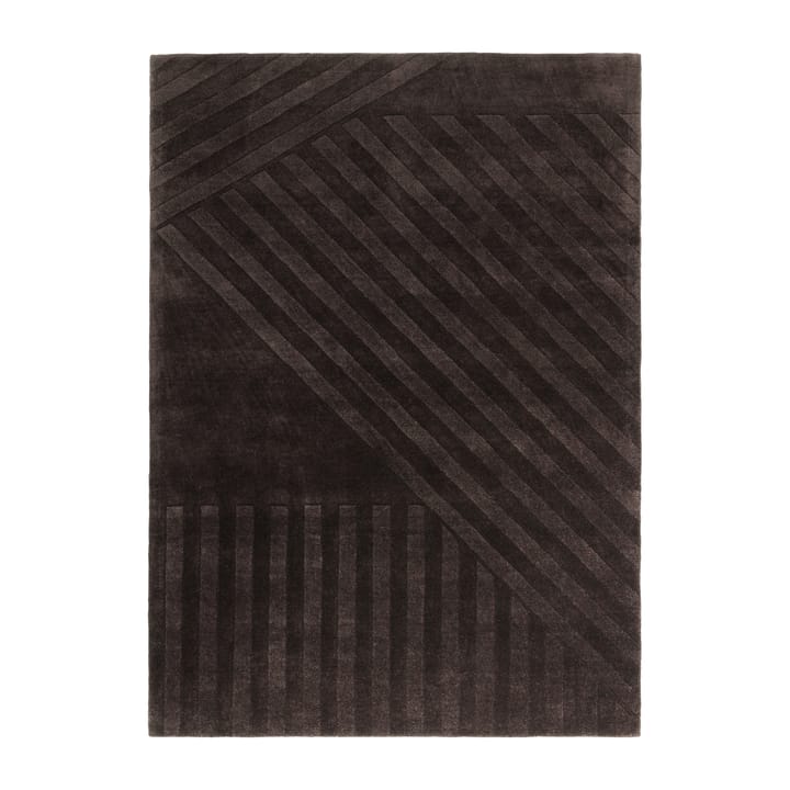 Tapis en laine Levels stripes marron - 200x300 cm - NJRD