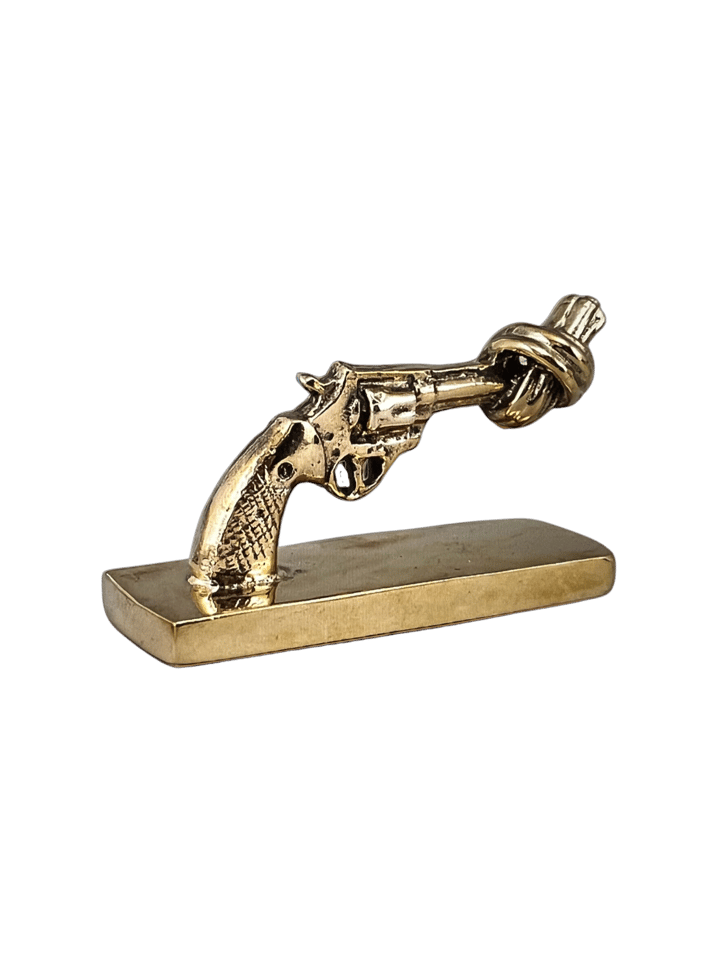 Knotted Gun mini 7 cm - Bronze - Non Violence