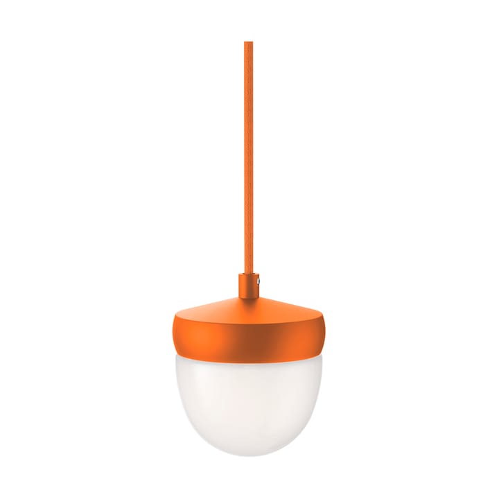 Suspension Pan verre givré 10 cm - Orange-orange - Noon