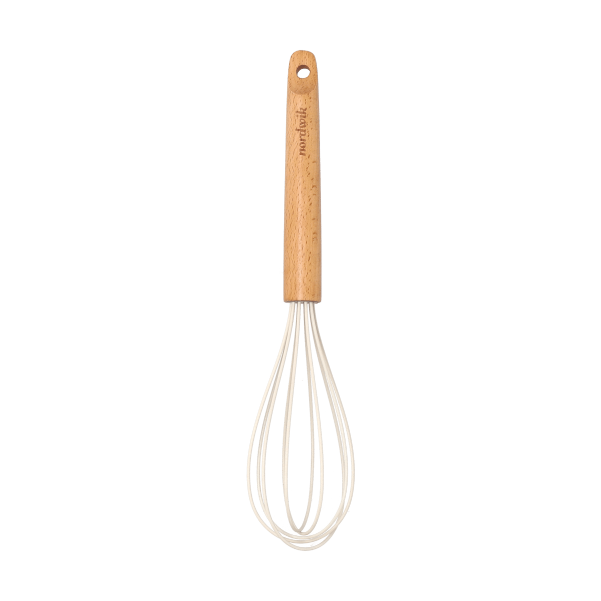 Nordwik Fouet à ballon 30 cm en hêtre Crème