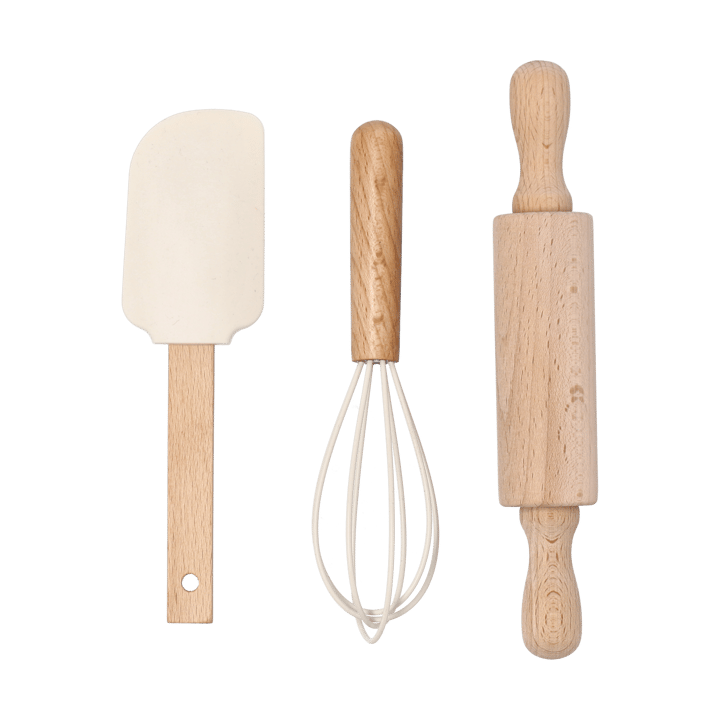 Ustensiles de pâtisserie en silicone pour enfants Nordwik, 3 pièces - Crème - Nordwik