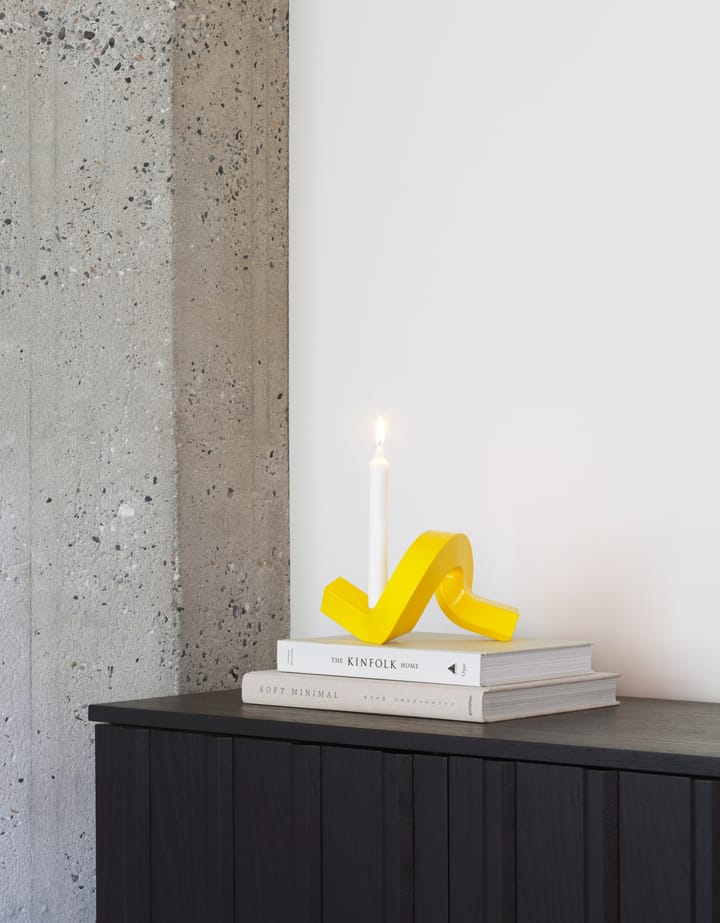 Bougeoir Crooked 1, Yellow Normann Copenhagen