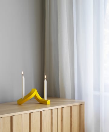 Bougeoir Crooked 2 - Yellow - Normann Copenhagen