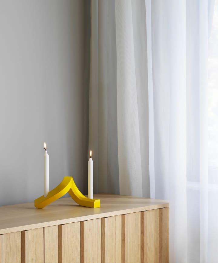 Bougeoir Crooked 2, Yellow Normann Copenhagen