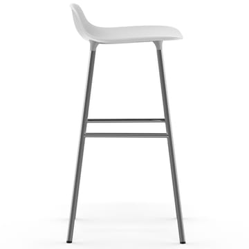 Chaise de bar Form pieds chromés 75 cm - Blanc - Normann Copenhagen