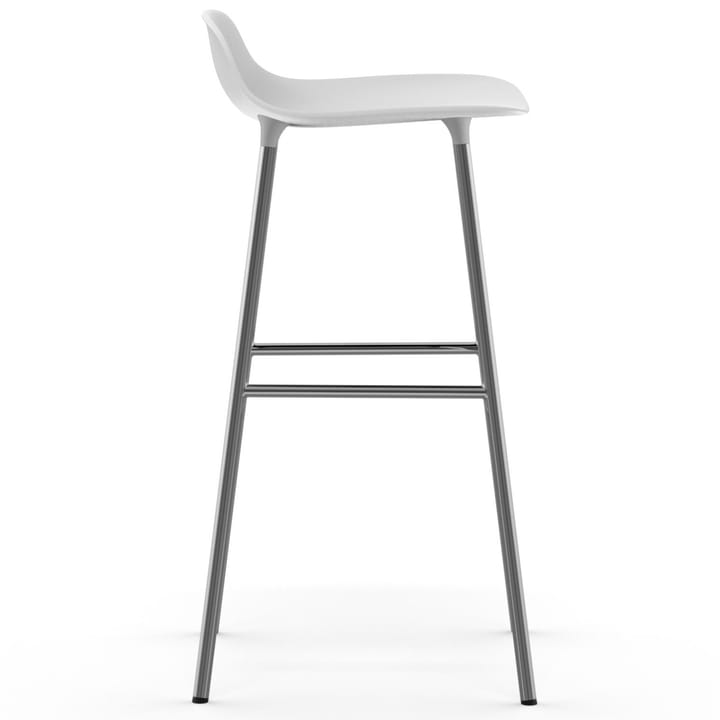 Chaise de bar Form pieds chromés 75 cm, Blanc Normann Copenhagen